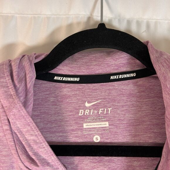 Title Boxing Nike Hoodie Women's Small Heathered Pink Lond Sleeve Lightweight - Picture 4 of 7